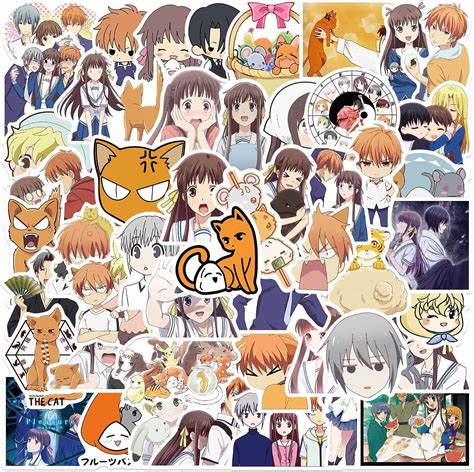 Buy 50pcs Anime Fruits Basket Stickers for Laptop Water Bottle Luggage ...