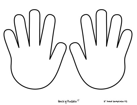 Hand outline, Templates printable free, Template printable