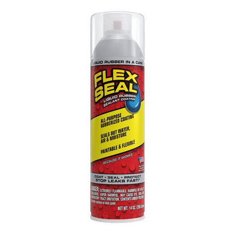 Brandclub - Flex Seal Aerosol Liquid Rubber Sealant Coating, 14 oz, Clear