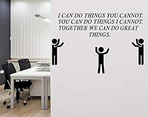 Buy Wallstick Team Work Quotes wallstickers (Vinyl 90 cm x 60 cm ...