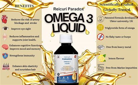 Reicuri Paradox Omega Liquid | Pure Iceland Salmon Fish Oil, UK ...