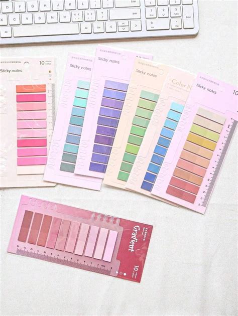 200 Sticky Notes, 1 Type, 1 Pack Index Stickers, Translucent Green, 10 ...