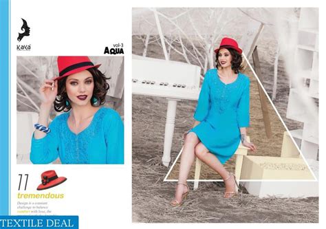 kaya Aqua vol-3 Wholesale Fancy kurtis collection - textiledeal.in