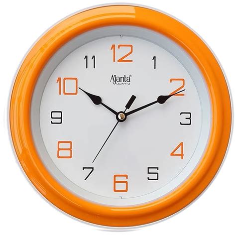 Buy Ajanta Plastic Abstract Step Movement 8 Inches Analog Wall Clock ...