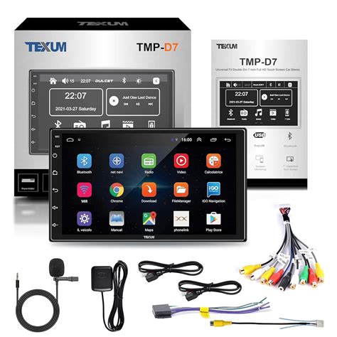 TEXUM TMP-D7 Universal Fit Double Din 7" HD Touch Screen Car Stereo ...