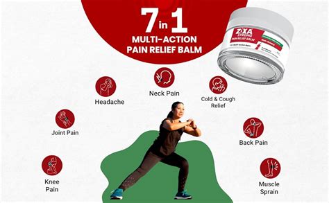 ZIXA Strong Pain Relief Balm - Non-Greasy Cream, 7-in-1 Multi-Action ...