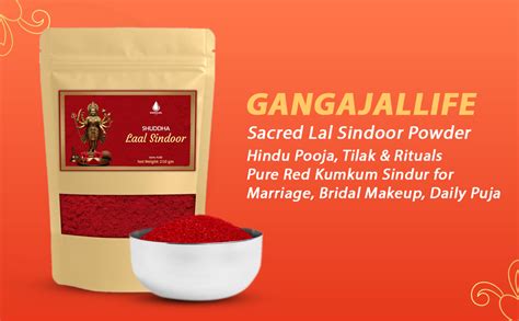 Gangajallife Sacred Lal Sindoor Powder 250 gm for Hindu Pooja, Tilak ...