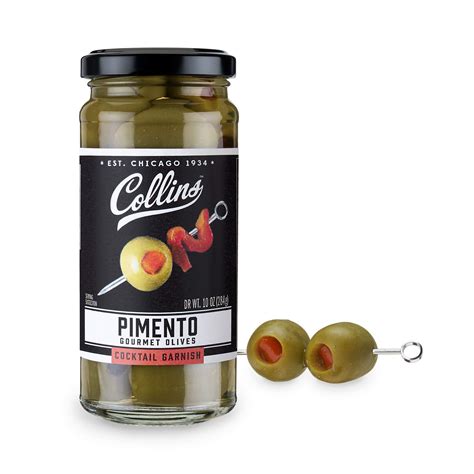 Buy Collins Colossal Martini Pimento Olives | Premium Garnish for ...