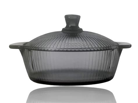Buy IndusBay® Black Fluted Glass Toughened Glass Microwave Safe ...