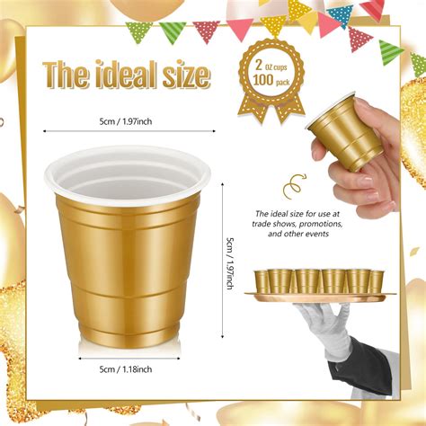 Snapklik.com : Roshtia 100 Pack 2 Oz Christmas Plastic Shot Cups, Mini ...