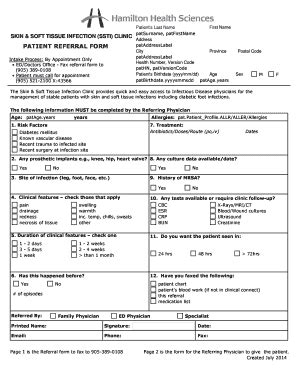 SKIN & SOFT TISSUE INFECTION (SSTI) CLINIC - Fill and Sign Printable ...