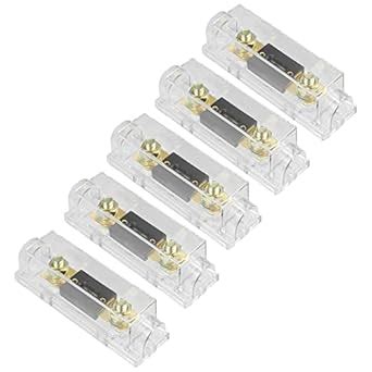 X AUTOHAUX 5pcs 80 Amp Fuse 0 4 8 10 Gauge Inline ANL Fuse Holder Clear ...