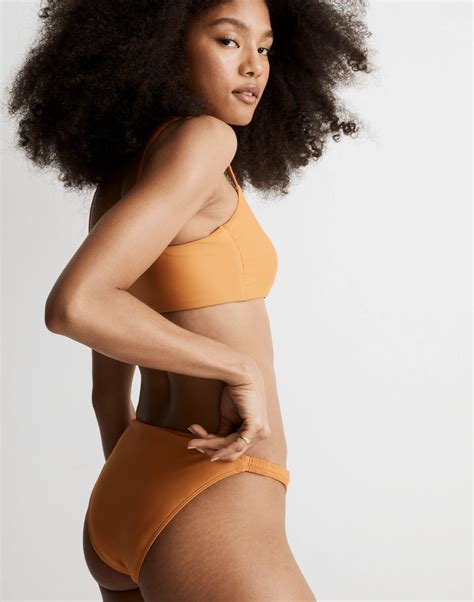 Mid-Rise Scrunchy Bikini Bottoms | Madewell