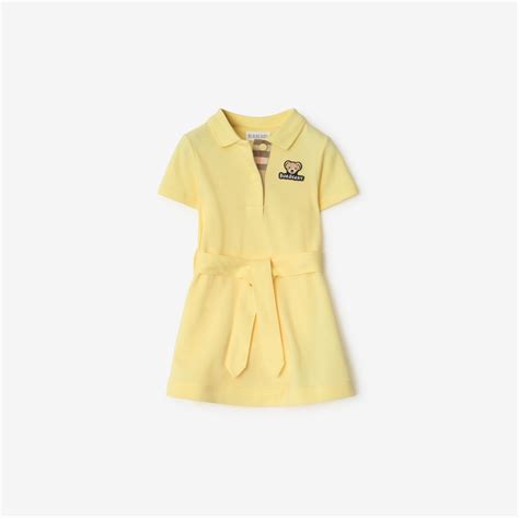 Cotton Polo Shirt Dress in Sherbet | Burberry® Official