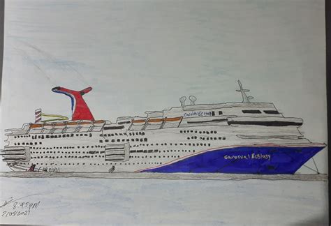 Drawing A Cruise Ship