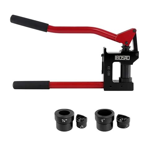 IBOSAD Manual Lever Sheet Metal Stud Punch with 1/2" and 1" (7/8", 1-11 ...