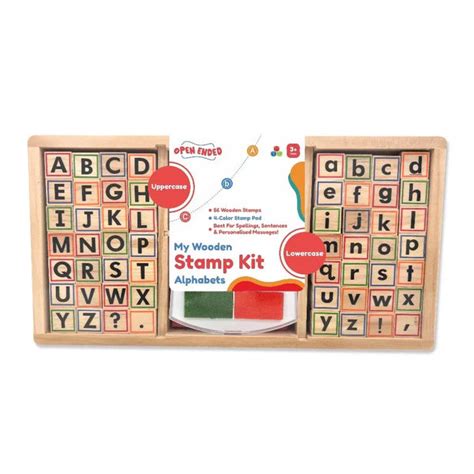 Open Ended My Wooden Stamp Kit - Alphabets – Jaiman Toys