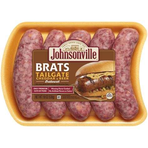 Tailgate Cheddar & Beer Brats | Johnsonville