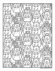 Image result for Christmas Cat Coloring Pages Adult