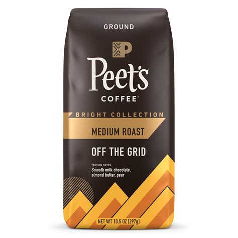 Peet's Coffee Off the Grid Premium Medium Roast Ground Coffee, Arabica ...