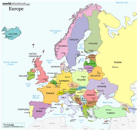 Europe World Map with Landmarks 的图像结果