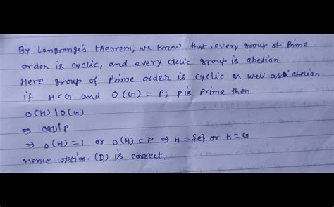 13. consider the following statcments: (s,) every group of prime order ...
