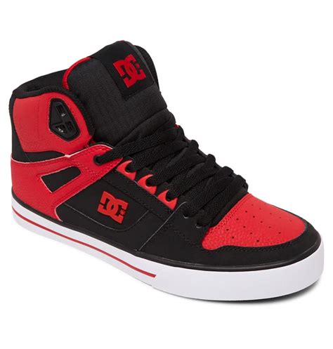 Buy DC Men's Pure High Top Wc Skate Shoes, Fiery Red/White/Black, 6.5 ...
