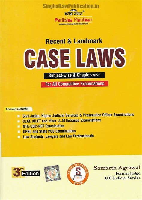 Recent & Landmark CASE LAWS for All Competitive Exams [Pariksha Manthan]