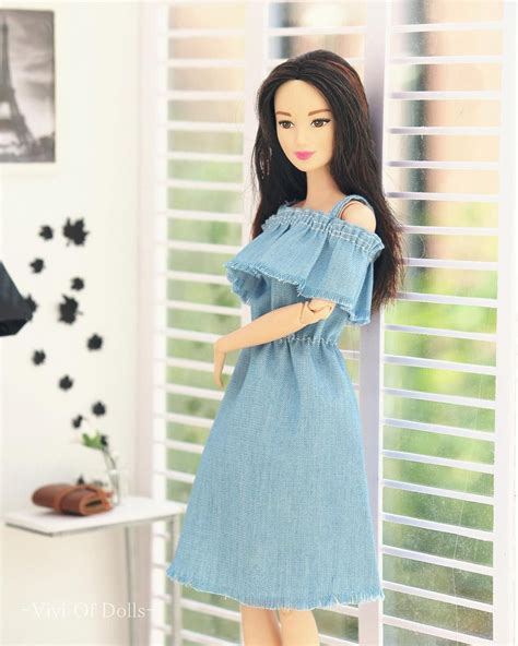 a new dress😙#barbiestyle #barbie #barbiedoll #handmade #dollclothes # ...