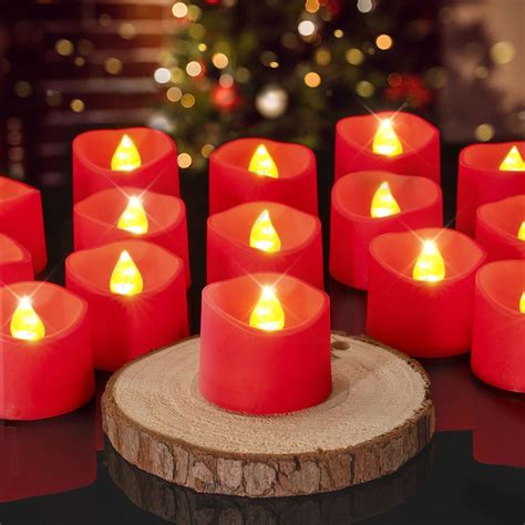 Buy Homemory Flameless Candles, Pack of 24 Flickering LED Tea Light ...