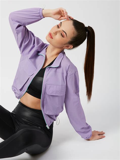 Being Pretty Lavender Cropped Jacket – BODD ACTIVE