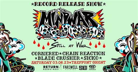 SOLD OUT // MINDWAR STILL AT WAR RECORD RELEASE SHOW // Trefpunt ...
