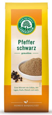 Lebensbaum Pfeffer schwarz, gemahlen 50g | Gewürze und Kräuter ...