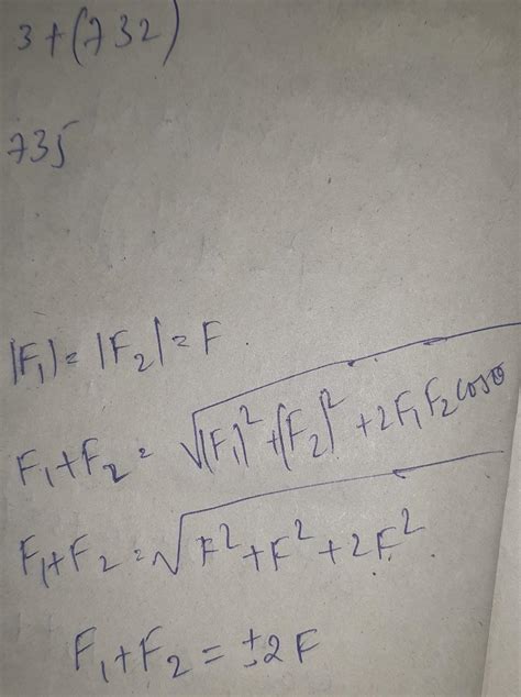 If F1 and F2 are two vectors of equal magnitude F such that F1.F2 = F1 ...