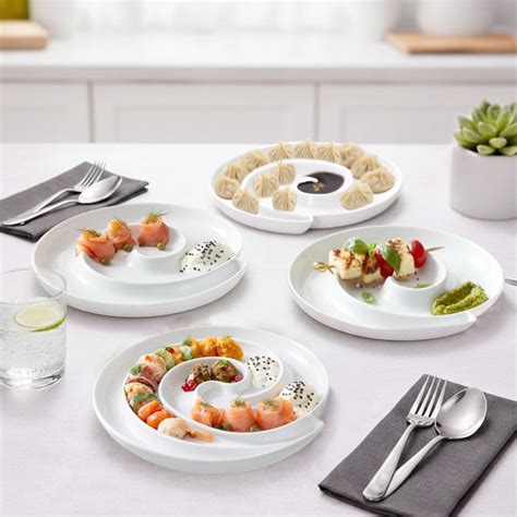 Buy HOMESAKE Set of 4 Porcelain Snail Serving Platters from Homesake at ...