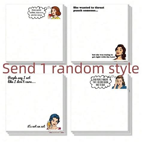 1 Set Of Square Humorous Sticker Notebooks In Any Color And Style ...