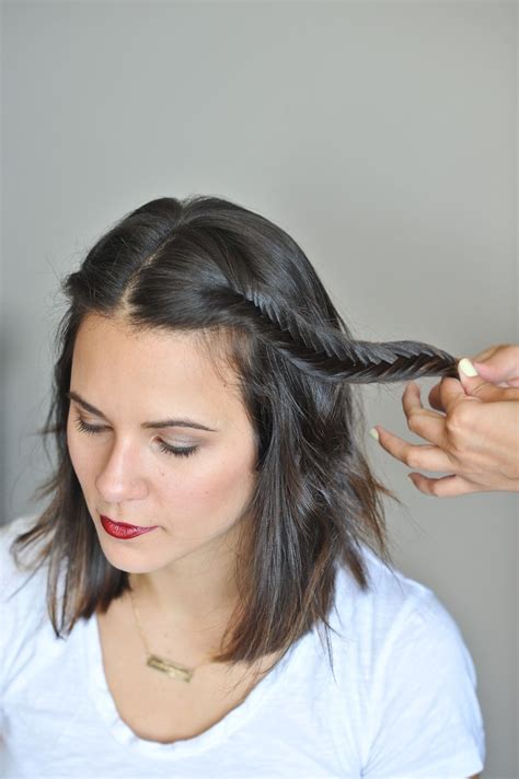 The Fishtail Halfsie | Fish tail braid, Short hair tutorial, Braids for ...