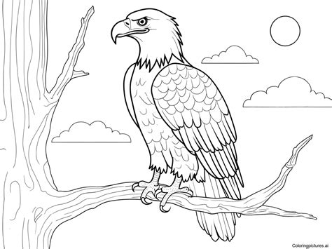 Bald Eagle - Free Printable Coloring Page