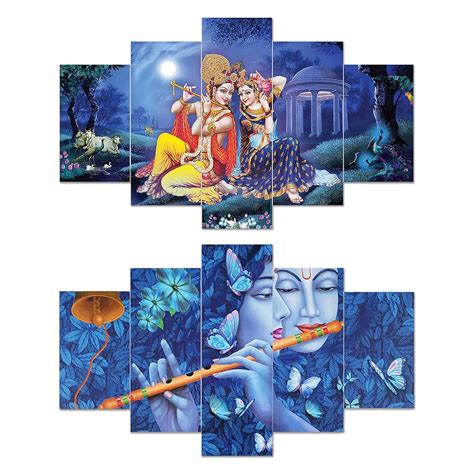 AlertEra Industries Wall Paintings | Wood Wall Art for Bedroom | Radha ...