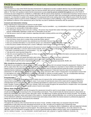 Fillable Online FACE Overview Assessment Fax Email Print - pdfFiller