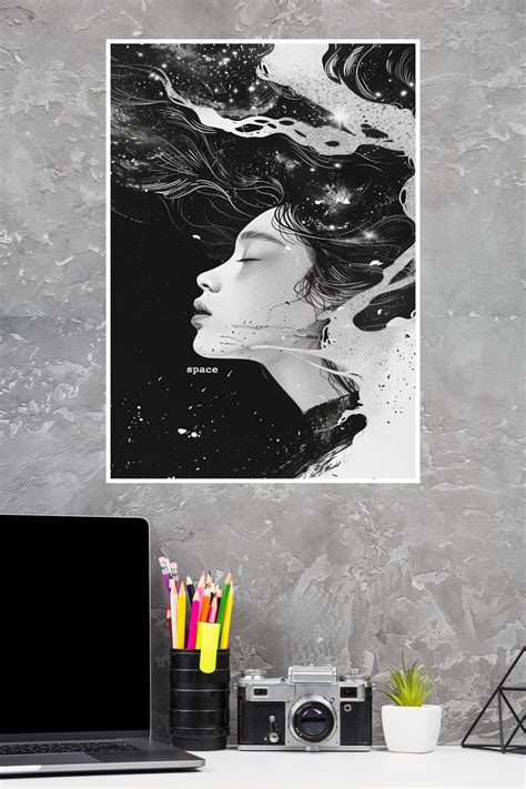 A Girl With long Hair Poster | Art Posters – The Poster Valley