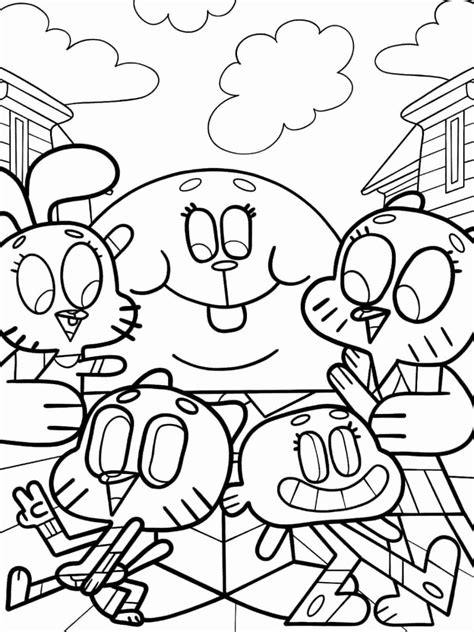 The Amazing World of Gumball Coloring Pages 🎨🌟 - Coloringpagesforkids.net
