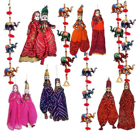 Urvi Creations Pack of 10 Pair (5 Pair Puppets+ 5 Pair Elephants Door ...