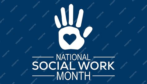 Premium Vector | National social work month is observed every year in ...