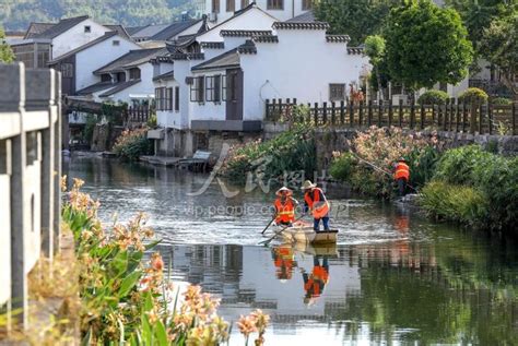 浙江湖州：清理河道 扮靓乡村-人民图片网