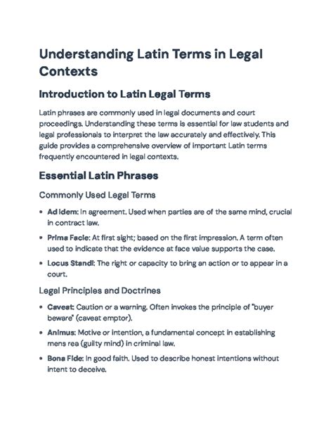 Understanding Essential Latin Legal Terms: A Complete Guide ...