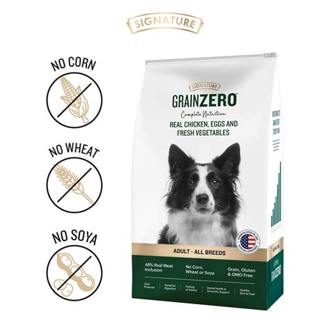 Signature Grain Zero Real Chicken, Egg and Vegetables Adult Dog Dry Fo ...