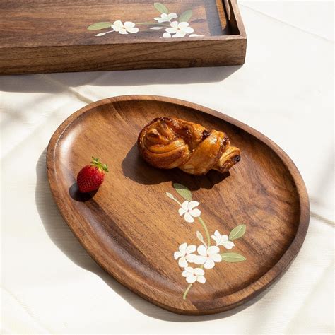 Buy Aurum Crafts Bella Handpainted Wooden Oval Platter | Premium Mango ...