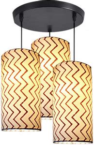 Woodooz Home Decor 3 set cluster hanging lamps with Chevron design lamp ...