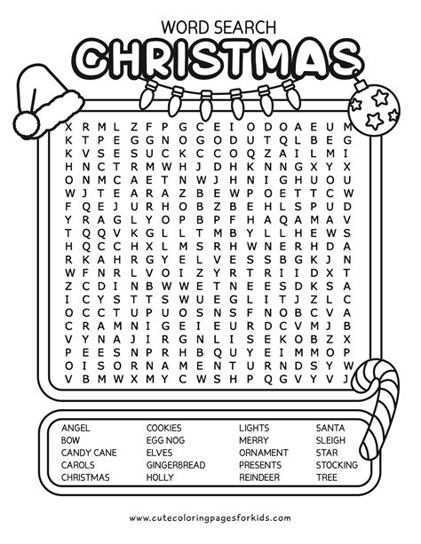 Free Printable Word Searches for Kids - Cute Coloring Pages For Kids